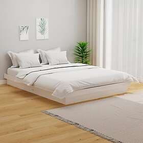 vidaXL Bed Frame vit massivt trä 140x190 cm 819953