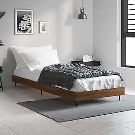 vidaXL Bed Frame brun ek 75x190 cm konstruerad trä 832316