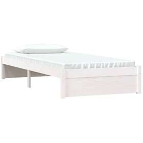 vidaXL Bed Frame white solid wood 90x190 cm