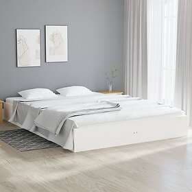 vidaXL Bed Frame vit massivt trä 150x200 cm 820038