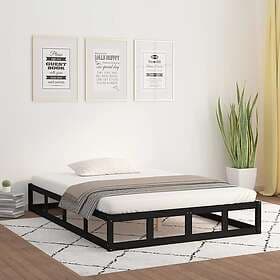 vidaXL Bed Frame black 140x190 cm solid wood