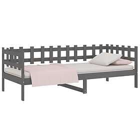 vidaXL Dagbädd grå 90x200 cm massiv furu 820758