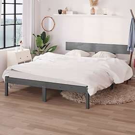 vidaXL Bed Frame grå massiv furu 150x200 cm 810154