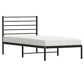 vidaXL Bed Frame med huvudgavel metall svart 100x200 cm 352314