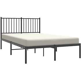 vidaXL Bed Frame med huvudgavel metall svart 120x200 cm 350862