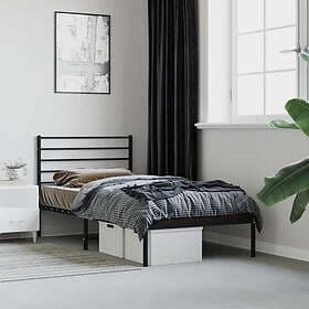 vidaXL Bed Frame med huvudgavel metall svart 100x190 cm 352313