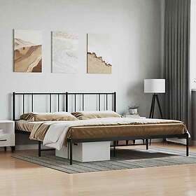 vidaXL Bed Frame med huvudgavel metall svart 200x200 cm 352487