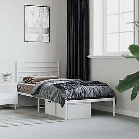 vidaXL Bed Frame med huvudgavel metall vit 80x200 cm 352359