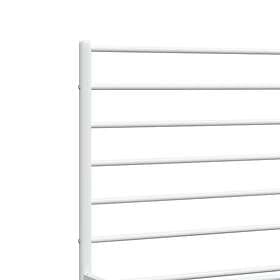 vidaXL Bed Frame med huvudgavel metall vit 135x190 cm 352367
