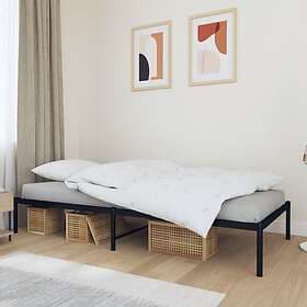 vidaXL Bed Frame metall svart 100x190 cm 350840