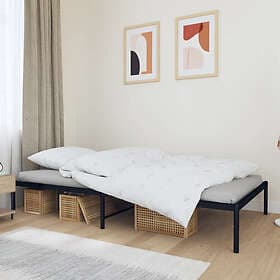 vidaXL Bed Frame metall svart 107x203 cm 350842
