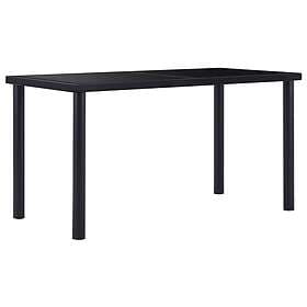vidaXL Matbord svart 140x70x75 cm härdat glas 281853