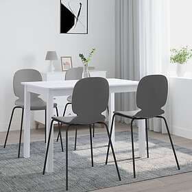 vidaXL Dining Table 114x71x75 cm Solid Rubberwood 247362 White