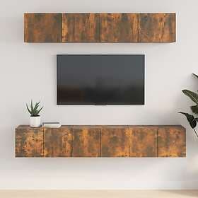 vidaXL Tv-skåp 5 delar rökfärgad ek konstruerat trä 3114427