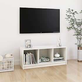 vidaXL TV Stand vit 104x33x41 cm massiv furu 809961