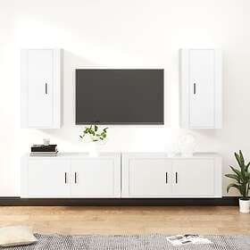 vidaXL TV Stand 4 delar vit konstruerat trä 3188694