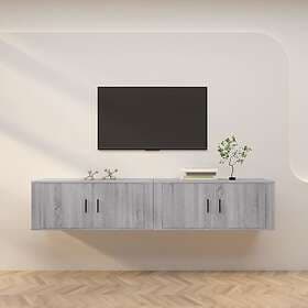 vidaXL Väggmonterade tv-skåp 2 st grå sonoma 100x34.5x40 cm 3188372