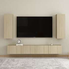 vidaXL TV Stand 4 Piece Sonoma Oak Chipboard 3078959