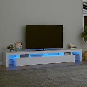 vidaXL TV Stand med LED-belysning Vit 260x36.5x40 cm 3152778
