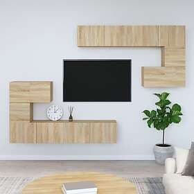 vidaXL Väggmonterad TV Stand somona-ek 37x37x72 cm konstruerat trä 3114584
