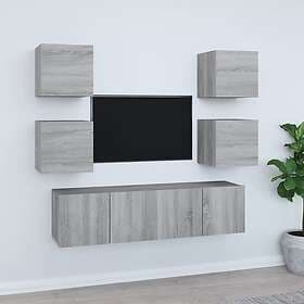 vidaXL TV Cabinet 6 Pieces Grey Sonoma Engineered Wood 3120240
