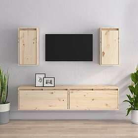 vidaXL TV Stand 4 st massiv furu 3100169