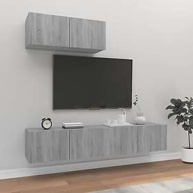 vidaXL 3114476 TV Stand 3 parts grey sonoma engineered wood
