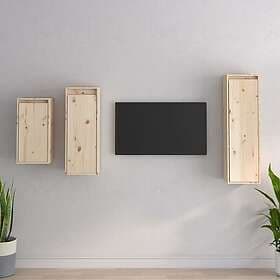 vidaXL TV Stand 3 st massiv furu 3100159