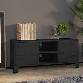 vidaXL Industriell TV Stand svart 105x35x42 cm metall 339618