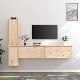 vidaXL TV Stand 4 delar massiv furu 3100279