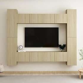 vidaXL TV Stand 8 pieces sonoma oak chipboard 3078965