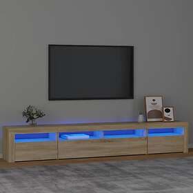 vidaXL TV Stand med LED-belysning sonoma ek 240x35x40 cm 3152724