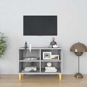 vidaXL TV Stand med massiva ben grå sonoma-ek 69.5x30x50 cm 813147