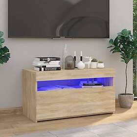 vidaXL TV Stand med LED-belysning sonoma-ek 75x35x40 cm 804397