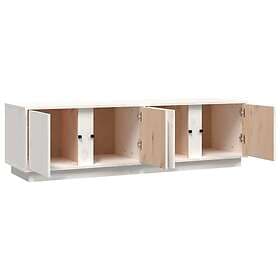 vidaXL TV Stand vit 140x40x40 cm massiv furu 814460