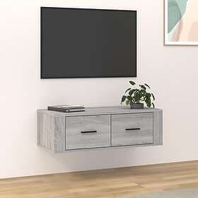 vidaXL Hängande tv-skåp grå sonoma 80x36x25 cm konstruerat trä 816838
