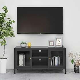 vidaXL TV Stand 105x35x52 cm Steel and Glass 336060