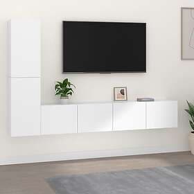 vidaXL TV Stand 4 delar vit konstruerat trä 3114310
