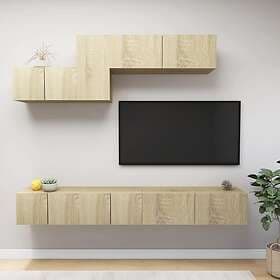 vidaXL TV Cabinet 6 Pieces Sonoma Oak Chipboard 3079045