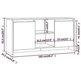 vidaXL TV Stand grå sonoma-ek 102x37.5x52.5 cm spånskiva 813021