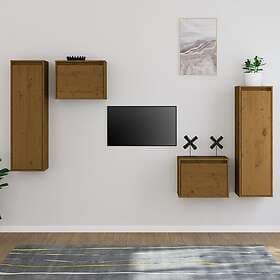 vidaXL TV Stand 4 st honungsbrun massiv furu 3100252