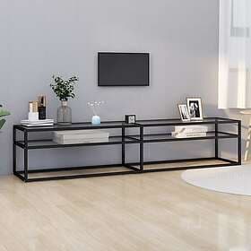vidaXL TV Stand genomskinlig 200x40x40.5 cm härdat glas 331726