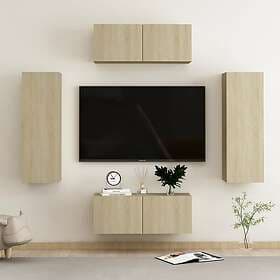 vidaXL TV Stand 4 Piece Sonoma Oak Chipboard 3078981