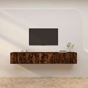 vidaXL Väggmonterade tv-skåp 3 st rökfärgad ek 80x34.5x40 cm 3188363