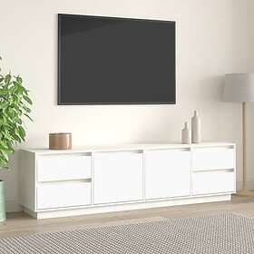 vidaXL TV Stand vit 176x37x47.5 cm massiv furu 814320