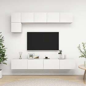 vidaXL TV Stand 5 piece white constructed wood
