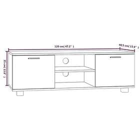 vidaXL TV Stand svart 120x40.5x35 cm konstruerat trä 342617