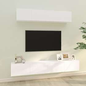 vidaXL TV Stand 4 delar vit konstruerat trä 3114534
