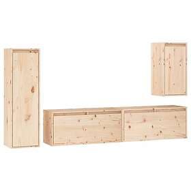 vidaXL TV Stand 4 st massiv furu 3100229