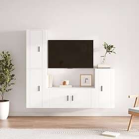 vidaXL TV Stand 4 delar vit konstruerat trä 3188590
